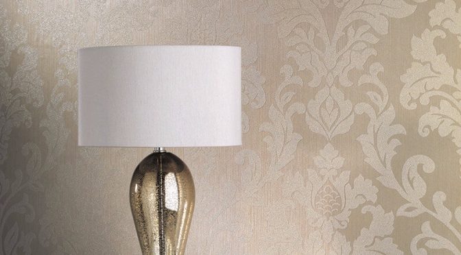 Holden Decor Newbury Damask Gold Wallpaper